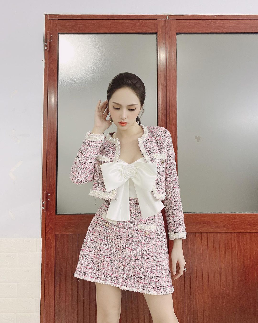 Chân váy dạ ngắn Quảng Châu thiết kế khuy ngọc vạt lệch tiểu thư Chân váy  nữ trẻ trung sang trọng  Lazadavn