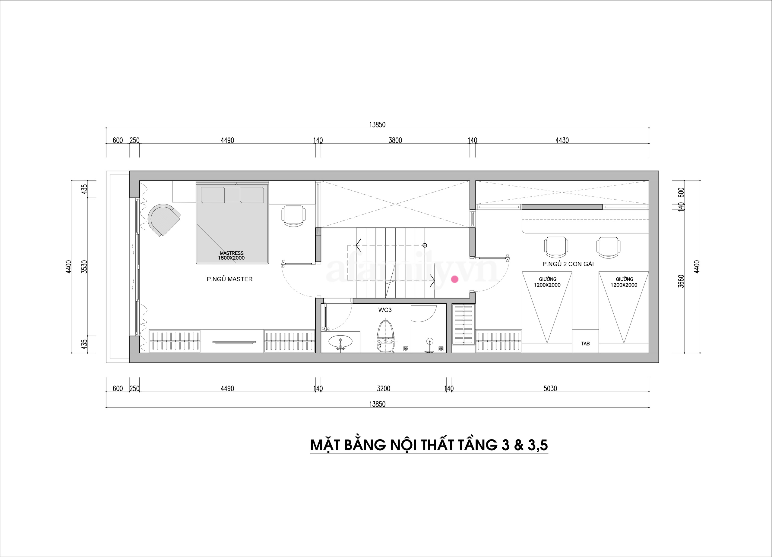 Tư vấn thiết kế nhà ống lệch tầng 4,4 x 13,5m phong cách hiện đại với chi phí 197 triệu đồng - Ảnh 5.