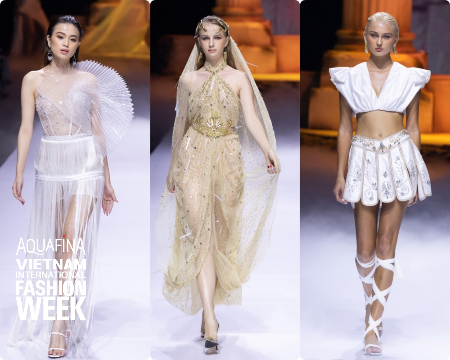 Cả dàn mỹ nhân Vbiz hóa thân thành "nữ hoàng Hi Lạp" trong show diễn của NTK Đỗ Long: "Căng nhất" là HH Đỗ Mỹ Linh với bộ cánh nặng tới 40kg - Ảnh 4. Cả dàn mỹ nhân Vbiz hóa thân thành "nữ hoàng Hi Lạp" trong show diễn của NTK Đỗ Long: "Căng nhất" là HH Đỗ Mỹ Linh với bộ cánh nặng tới 40kg - Ảnh 4.