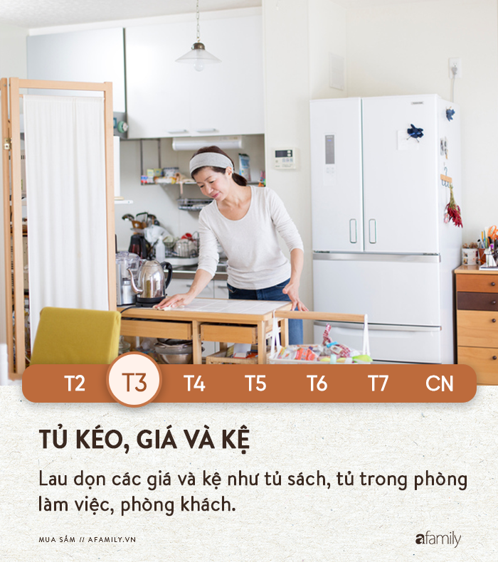 Lịch dọn dẹp nhà cửa tường tận theo ngày cho những chị em không thuê người giúp việc - Ảnh 3.