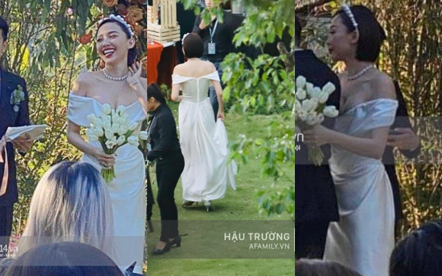 Váy cưới của Tóc Tiên không bao giờ lỗi mốt