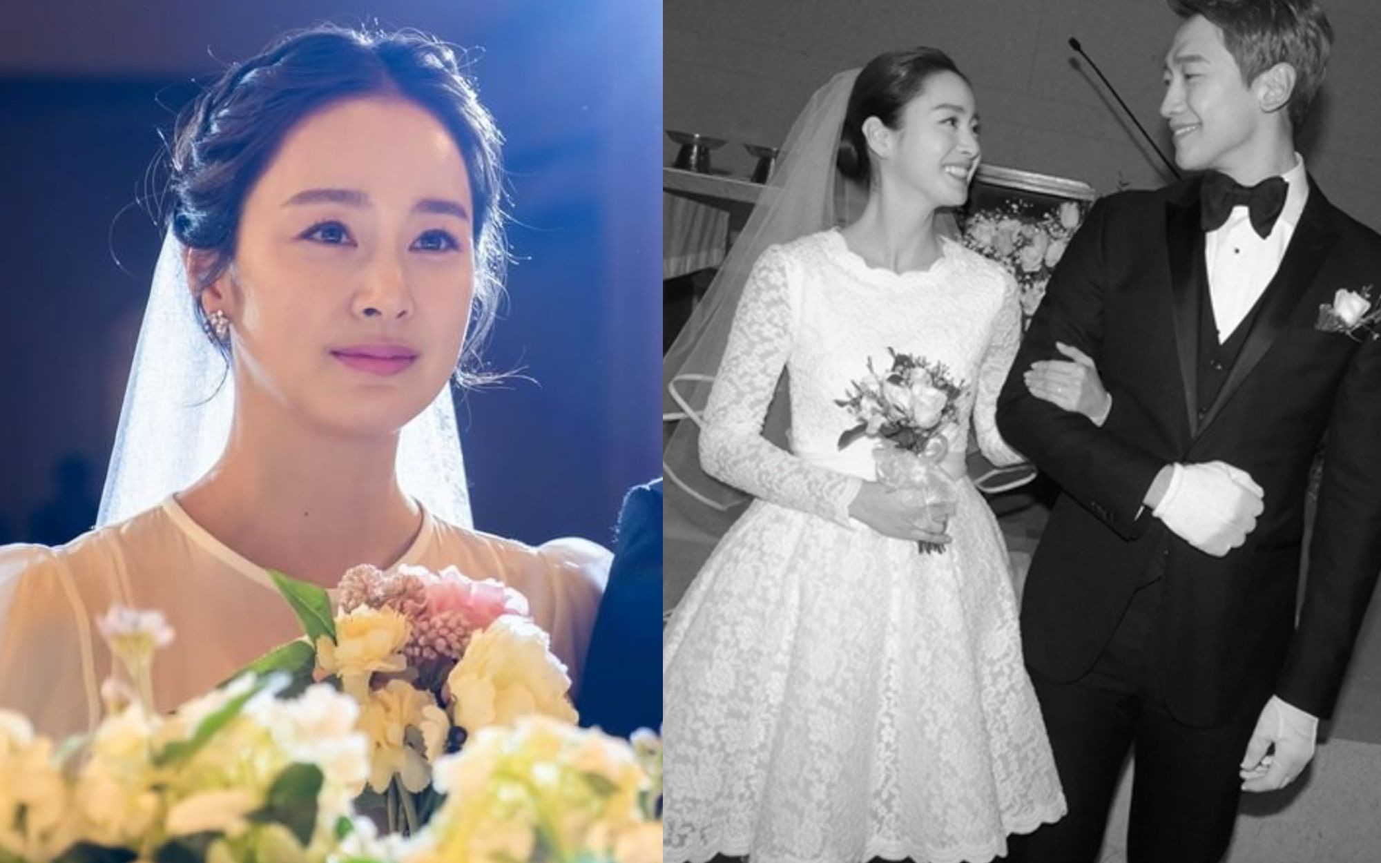 Kim Tae Hee xinh ngất ngây khi một lần nữa mặc váy cưới nhưng chắc không  thể sánh bằng “cô dâu xịn” bên Bi Rain