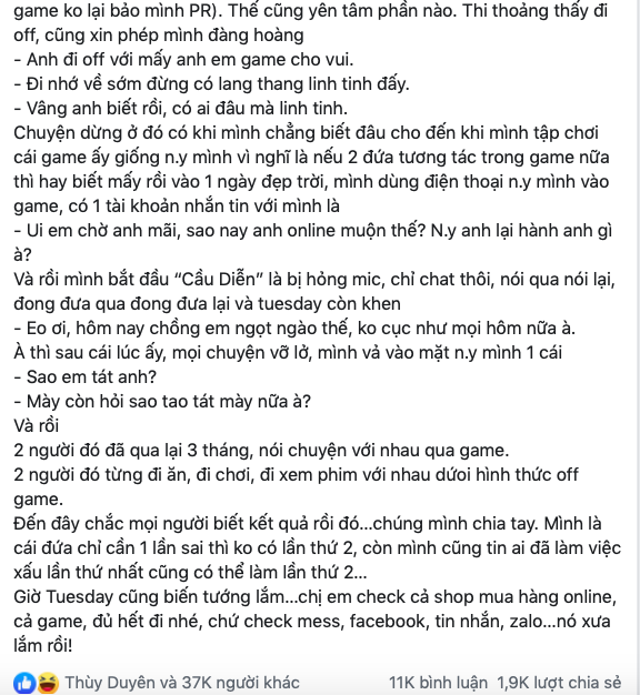 Nghĩ người yêu chỉ mê game, đi đâu cũng xin phép báo cáo đàng hoàng, cô gái vẫn tin tưởng cho đến khi cầm vào điện thoại chơi thử - Ảnh 1.