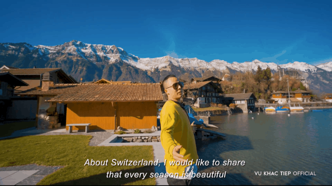 Vũ Khắc Tiệp làm vlog du lịch Thụy Sĩ ăn theo phim “Hạ cánh nơi anh”, từ nhạc đến hình đều quá hoàn hảo cho những người đang yêu - Ảnh 10.