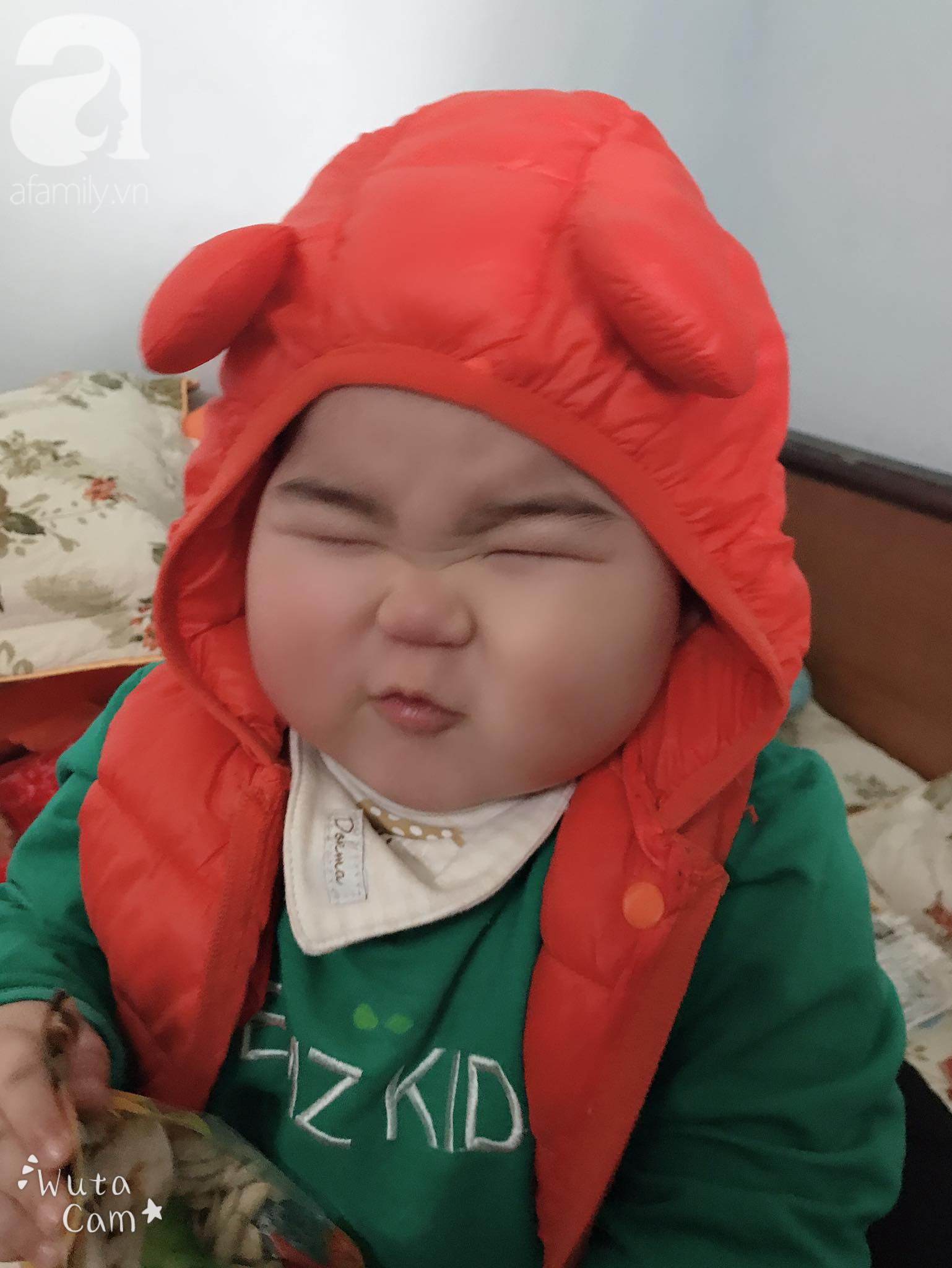 The picture of this chubby baby will definitely make you smile and feel full of joy. With a big body and bright red cheeks, your baby will remind you of your childhood and sweet memories of childhood.