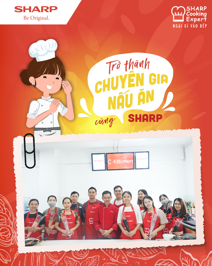 N&acirc;ng tr&igrave;nh nấu nướng si&ecirc;u tốc với lớp học nấu ăn của Sharp - Ảnh 1.