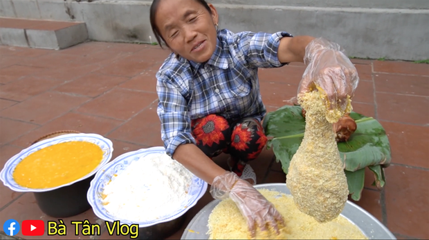 Làm món rán nào không cháy cũng hỏng, bà Tân Vlog liền nghĩ ra cách nấu ăn siêu khéo, món rán chín vàng giòn - Ảnh 3.