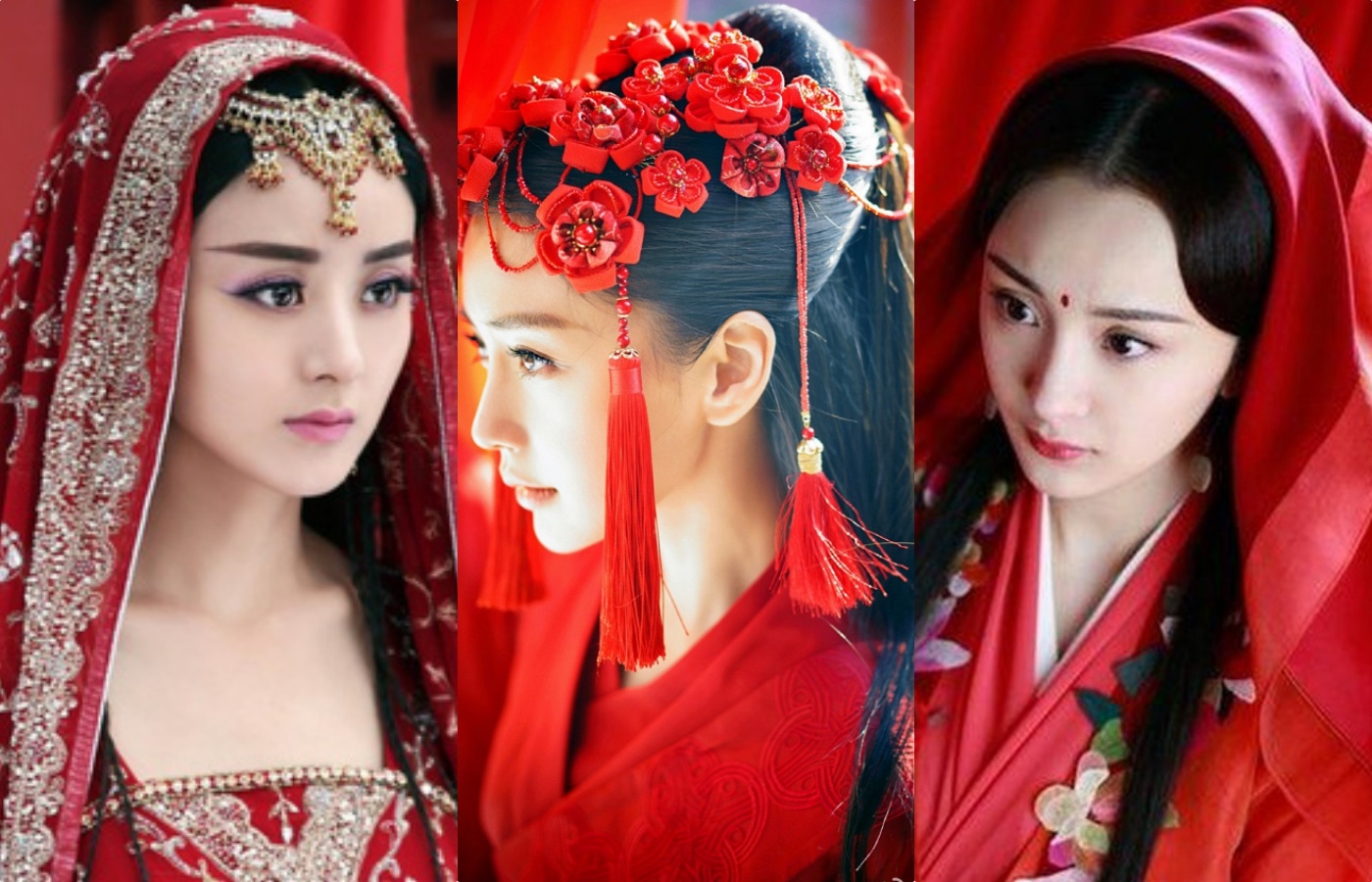 Váy đỏ rực rỡ nhất: Dương Mịch - Địch Lệ Nhiệt Ba đẹp mê mẩn nhưng ...