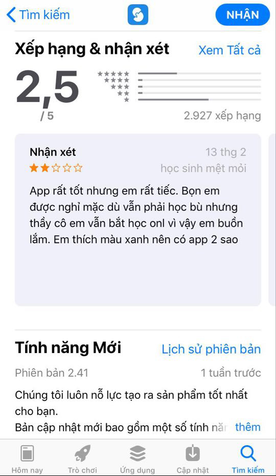 Không muốn phải học online ở nhà, học sinh kêu gọi nhau vote 1 sao để các App Store &quot;sập&quot; khiến cộng đồng mạng phẫn nộ - Ảnh 2.