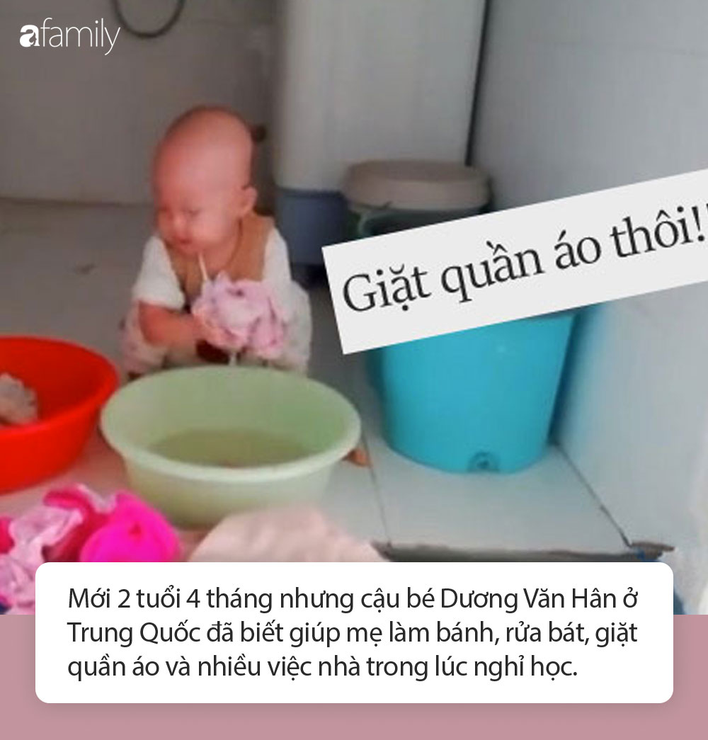 Em bé 2 tuổi bỗng nổi tiếng trên mạng xã hội vì biết giúp mẹ nấu cơm trong lúc nghỉ học vì Covid-19 - Ảnh 4.