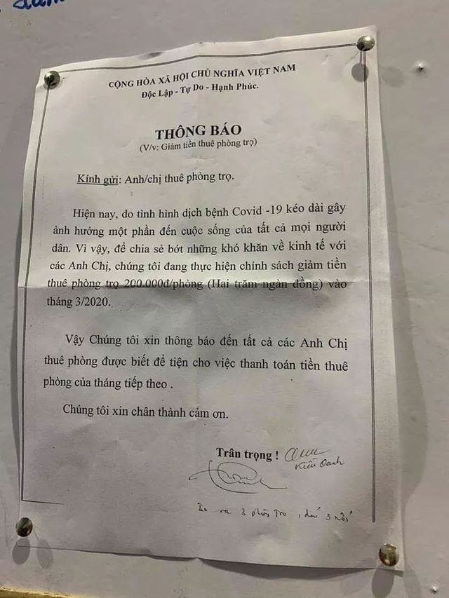 Đang lo lắng vì phải đóng thêm 2 tháng tiền thuê phòng trọ dù không ở, sinh viên chỉ muốn quay lại trường ngay lập tức khi nhận được tin nhắn từ chủ trọ - Ảnh 1. Đang lo lắng vì phải đóng thêm 2 tháng tiền thuê phòng trọ dù không ở, sinh viên chỉ muốn quay lại trường ngay lập tức khi nhận được tin nhắn từ chủ trọ - Ảnh 1.