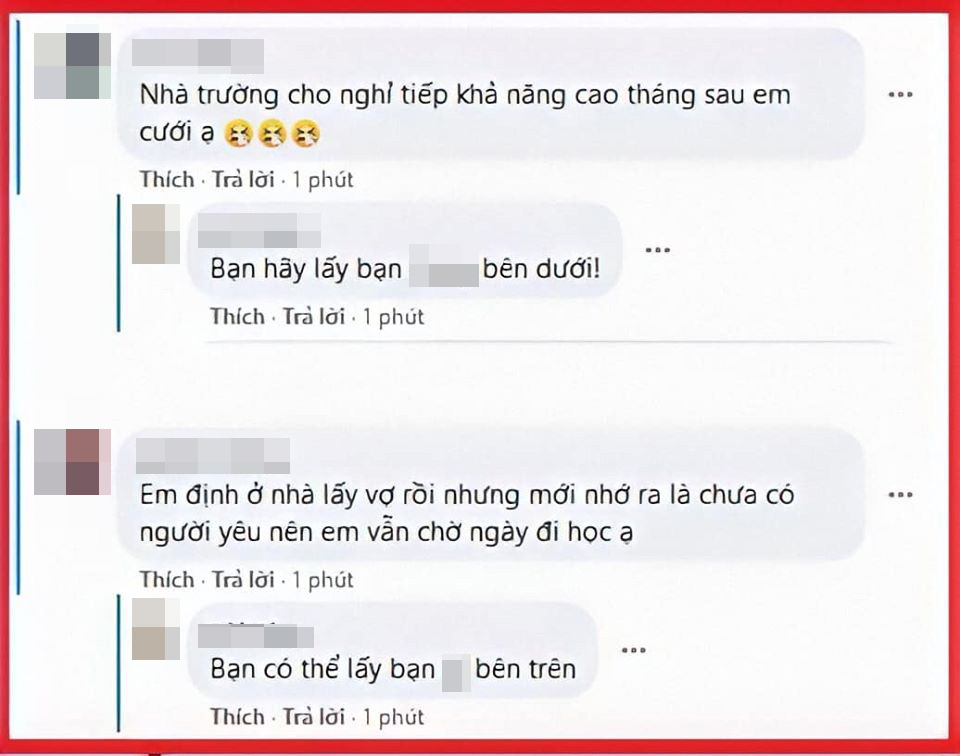 Kêu than &quot;Nếu nhà trường còn cho nghỉ tiếp thì tháng sau em lấy chồng&quot;, nữ sinh nhận ngay câu trả lời &quot;mặn hơn muối&quot; từ thầy giáo - Ảnh 2.