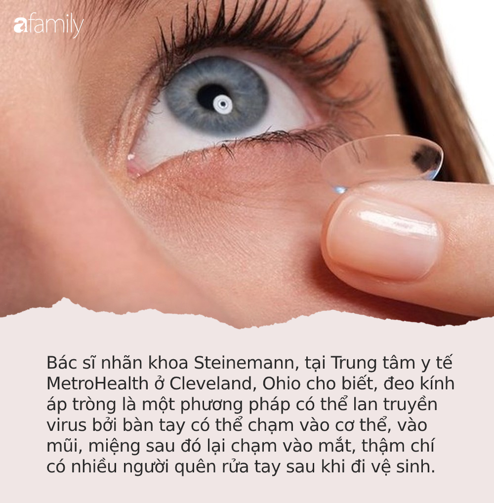 Trong mùa dịch Covid-19, chuyên gia khuyến cáo chị em tuyệt đối đừng dùng kính áp tròng vì 2 lý do ai nghe xong cũng rùng mình - Ảnh 1.