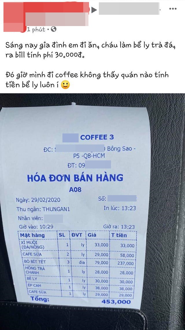 Một gia đình bị dân mạng bức xúc truy lùng sau khi khoe &quot;chiến tích&quot; đi cafe làm vỡ ly của quán, còn tiếc rẻ vì phải đền 30 nghìn - Ảnh 1.