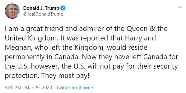 Tổng thống Trump "dội gáo nước lạnh" lên nhà Sussex, thẳng thừng từ chối không kiêng nể, Meghan Markle nhanh chóng đáp trả đầy sâu cay - Ảnh 1. Tổng thống Trump "dội gáo nước lạnh" lên nhà Sussex, thẳng thừng từ chối không kiêng nể, Meghan Markle nhanh chóng đáp trả đầy sâu cay - Ảnh 1.