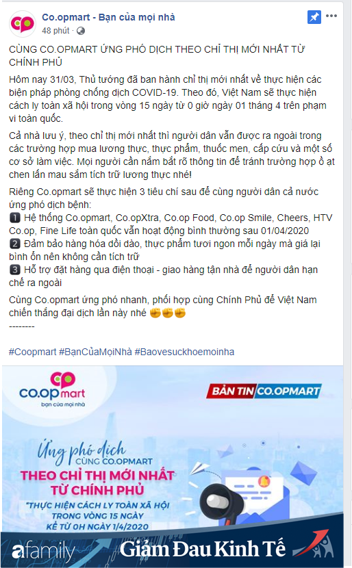 Hàng loạt siêu thị lớn thông báo vẫn mở cửa bán hàng, người tiêu dùng có thể yên tâm thoải mái lương thực khi ở nhà - Ảnh 4.