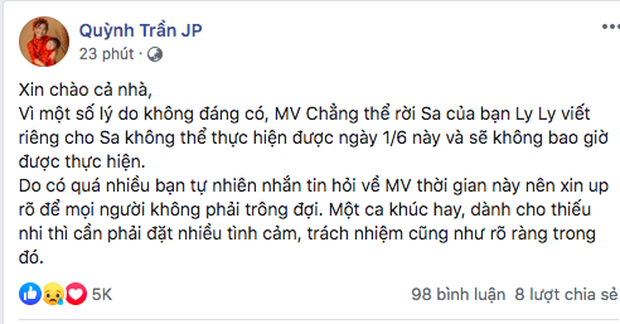 Quỳnh Trần JP bỗng dưng bị người hâm mộ quay lưng sau khi đại diện của cô lên tiếng đúng - Ảnh 2.