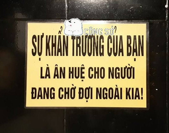 Thông báo trong WC công ty cũng rất quan trọng để giúp các nhân viên và khách hàng thực hiện được các quy định và tiêu chuẩn của công ty. Tại năm 2024, thông báo này đã được cải tiến với thiết kế đẹp mắt và dễ đọc, giúp cho người sử dụng có thể thấy được tính chuyên nghiệp và quan tâm của công ty đến khách hàng của mình.