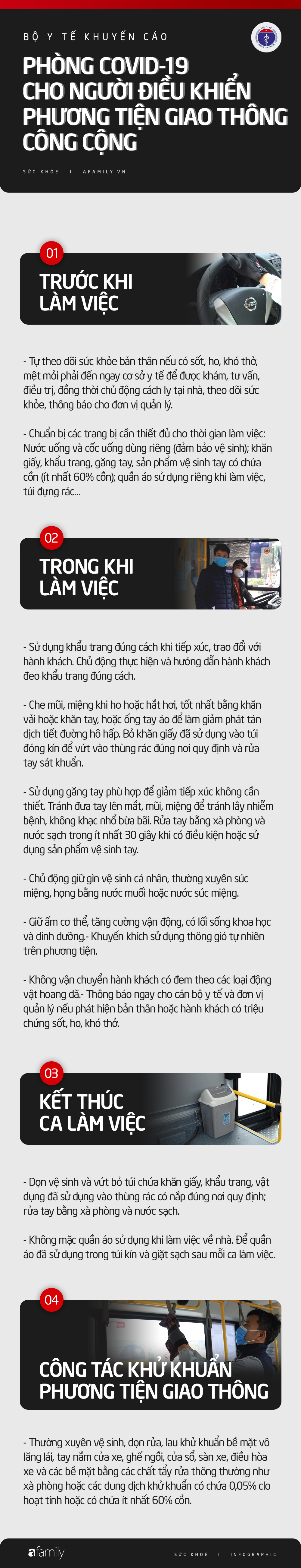 Dịch Covid-19: Bộ Y tế khuyến cáo cách phòng dịch cho người điều khiển phương tiện giao thông công cộng - Ảnh 2.