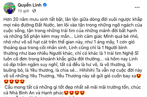 MC Quyền Linh lần đầu tâm sự về 20 năm giúp đời, giúp người, từng dòng chữ đều chất chứa những yêu thương - Ảnh 1.