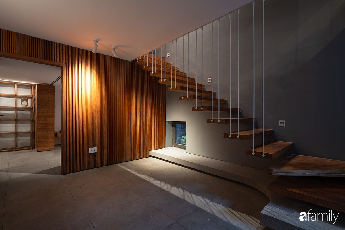 Ngôi nhà xây ở ngã tư góc phố Hà Nội đẹp mĩ mãn với sắc màu thân thuộc của gỗ - Ảnh 9.