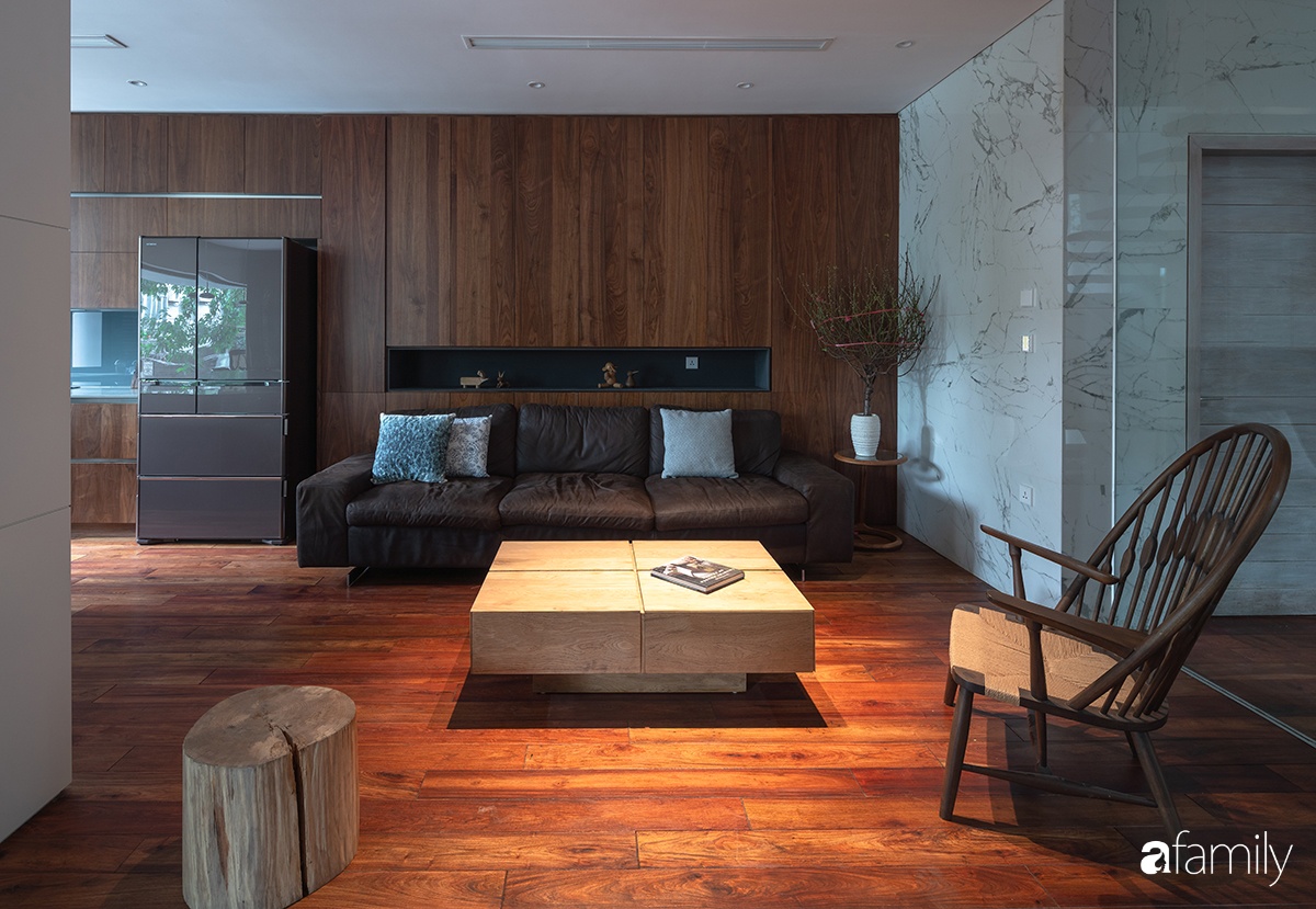 Ngôi nhà xây ở ngã tư góc phố Hà Nội đẹp mĩ mãn với sắc màu thân thuộc của gỗ - Ảnh 6.