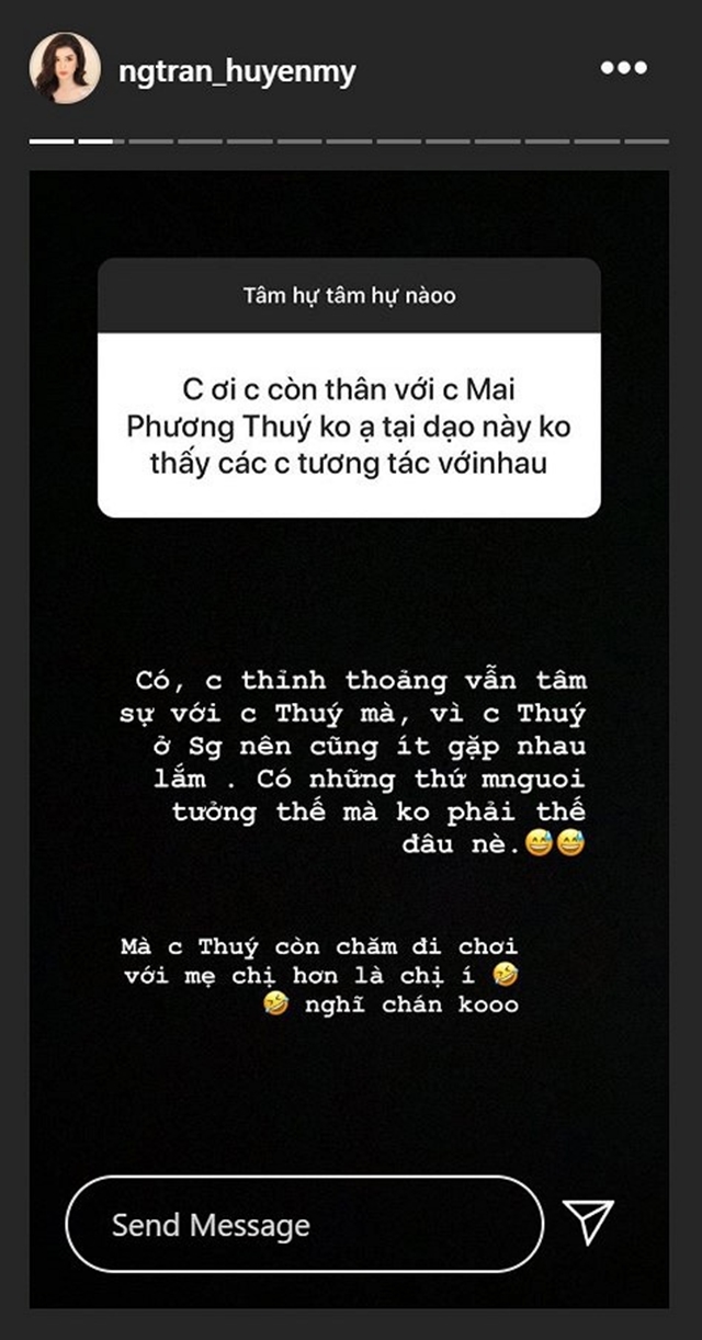 Á hậu Huyền My lên tiếng về nghi án rạn nứt với Mai Phương Thúy, &quot;bằng mặt không bằng lòng&quot; với Hoa hậu Kỳ Duyên  - Ảnh 4.