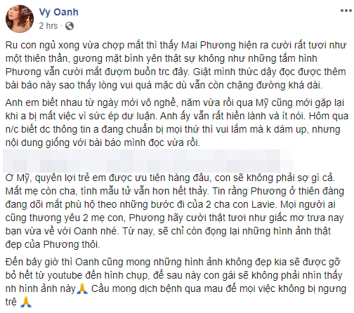 Vy Oanh đăng tải loạt tin nhắn cho thấy Phùng Ngọc Huy muốn nuôi bé Lavie - Ảnh 1.