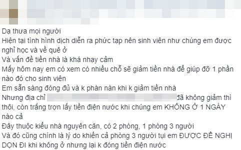 Bi hài chuyện thuê nhà mùa dịch: Nhiều nơi miễn giảm tiền trọ, có người bức xúc bị bắt đóng cả tiền điện nước dù không ở một ngày - Ảnh 8.