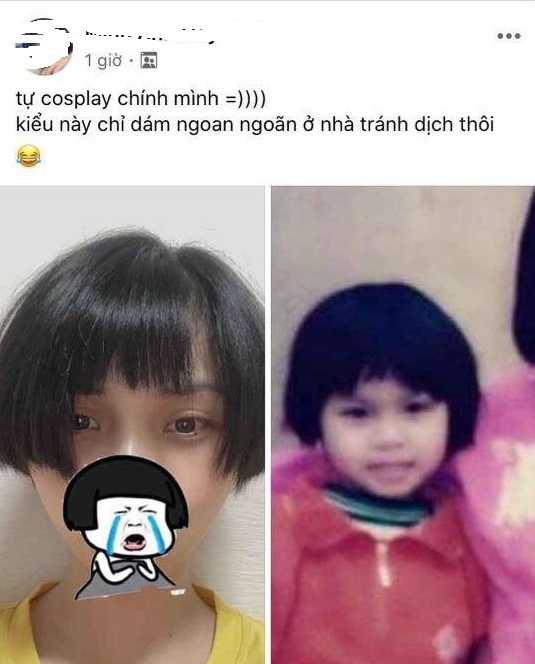 Tự cosplay chính mình của quá khứ, cô gái khóc không ra nước mắt còn dân mạng cười bò: Cách tốt nhất để ngoan ngoãn ở nhà mùa dịch - Ảnh 1.