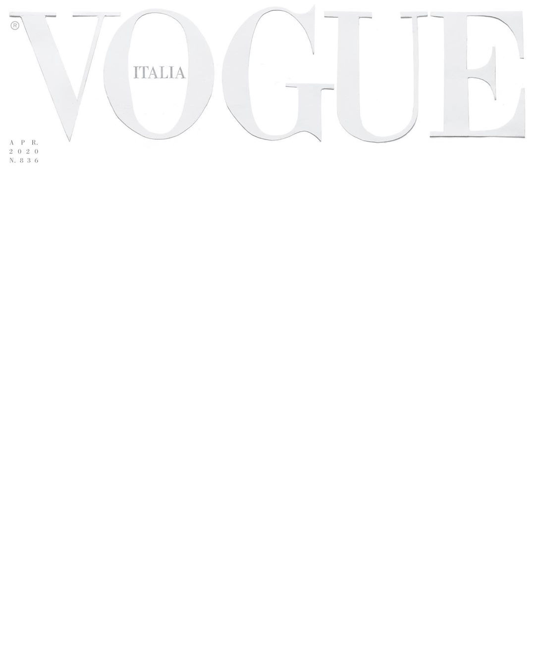 Trang bìa trắng Vogue Ý là một sự kết hợp tuyệt vời giữa vẻ đẹp thanh nhã và sự sang trọng. Hãy chiêm ngưỡng hình ảnh này để tìm hiểu thêm về thế giới thời trang và cập nhật xu hướng mới nhất.