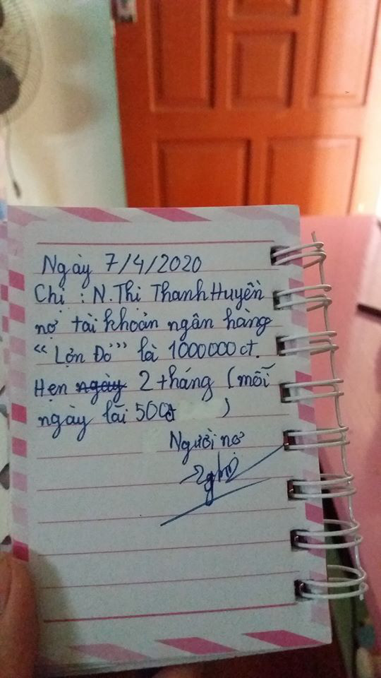 Vay tiền tiết kiệm của em gái, chị ngỡ ngàng khi thấy giấy ghi nợ, mức lãi hằng ngày còn gây bất ngờ hơn - Ảnh 2.