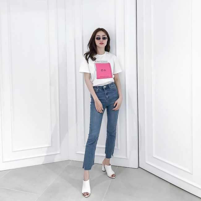 Thước đo thần thái mỹ nhân Vbiz là combo áo trắng quần jeans: Hà Tăng sang chảnh, Ngọc Trinh khoe dáng 