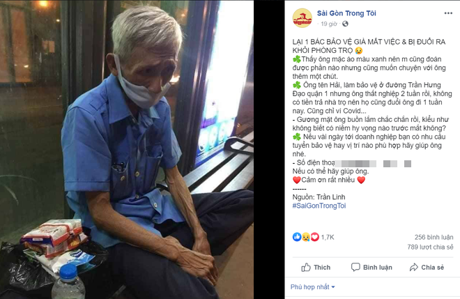 Được cộng đồng mạng giúp đỡ sau khi mất việc, bác bảo vệ già ở Sài Gòn xúc động: Con ơi, hãy giúp người khó khăn hơn - Ảnh 1.