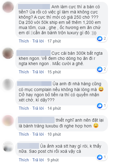 Vừa ra mắt bánh tráng trộn xa xỉ giá 250k, NTK Lý Quí Khánh đã bị chê làm đồ ăn vừa dở vừa đắt, gây phẫn nộ khi gọi khách hàng là 