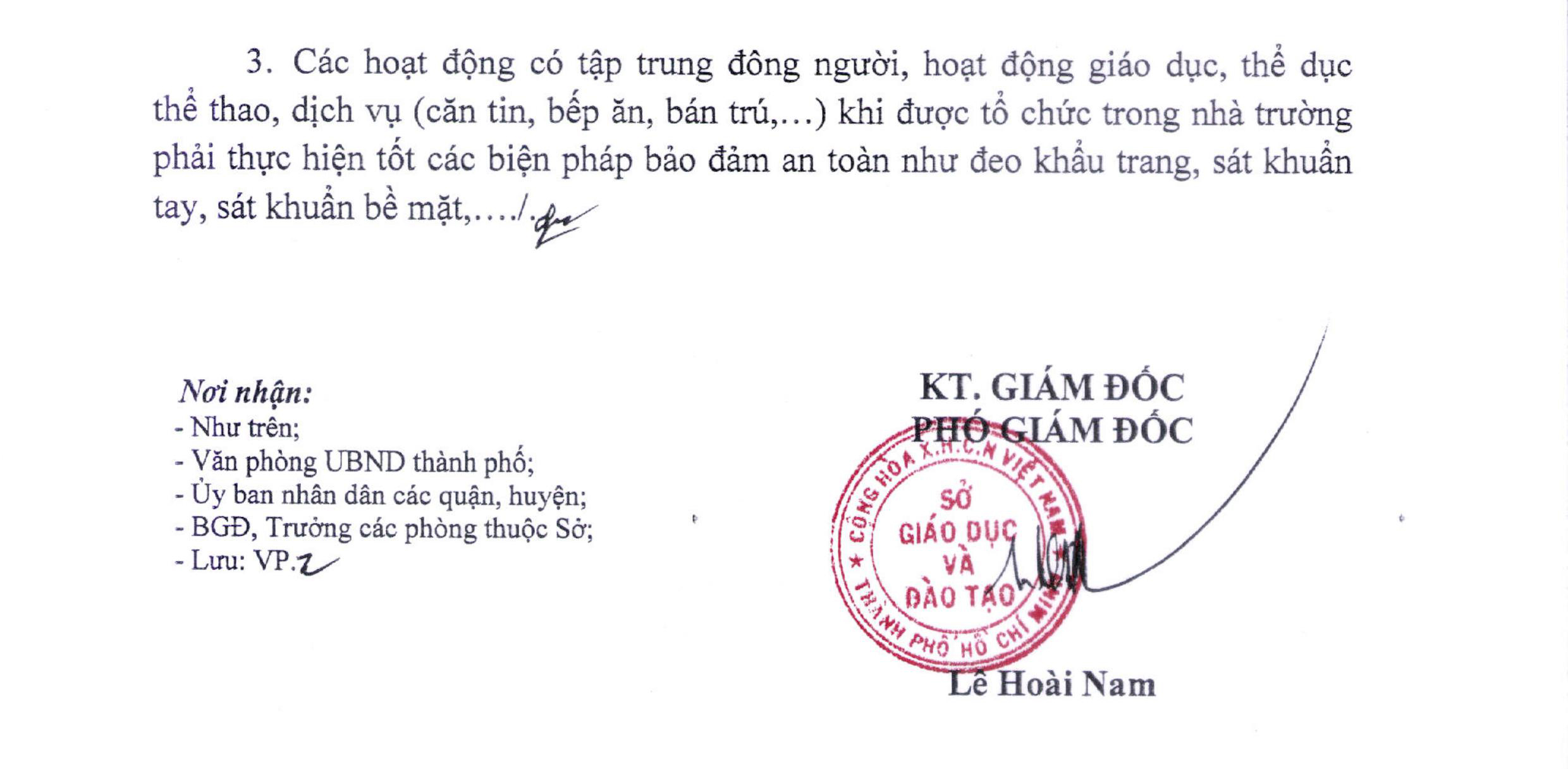 Quyết định mới nhất của Sở GD-ĐT TP.HCM về việc thực hiện phòng chống dịch khi học sinh đi học trở lại - Ảnh 2.