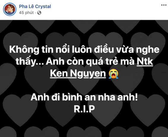 Nhà thiết kế nổi tiếng đột ngột qua đời tuổi 41, Hari Won, Ngô Kiến Huy và dàn sao Việt bàng hoàng thương xót - Ảnh 4. Nhà thiết kế nổi tiếng đột ngột qua đời tuổi 41, Hari Won, Ngô Kiến Huy và dàn sao Việt bàng hoàng thương xót - Ảnh 4.