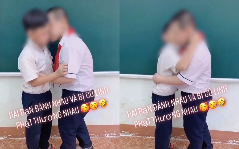 Tranh cãi vụ cô giáo phạt 2 nam sinh ôm hôn nhau làm lành