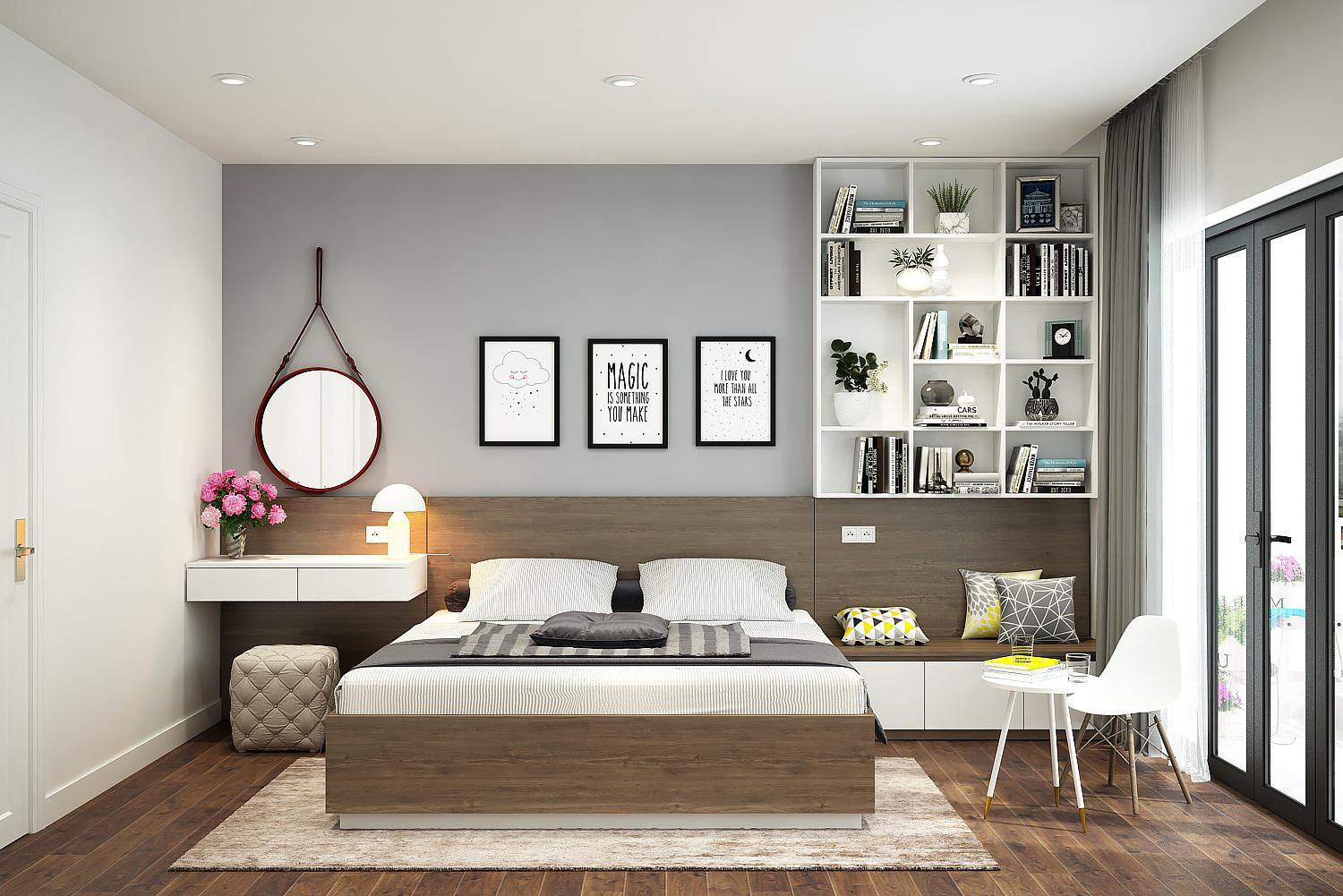 Ý tưởng thiết kế nội thất phòng ngủ diện tích 15m² với tổng chi ...