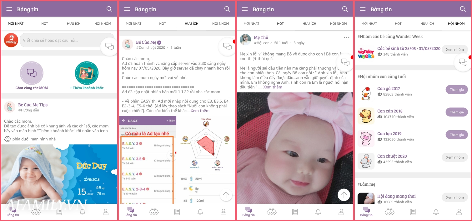Ứng dụng B&eacute; của Mẹ: Phi&ecirc;n bản Facebook, Zalo  của hội "bỉm sữa", kết hợp cẩm nang nu&ocirc;i dạy con từ A đến Z - Ảnh 4.