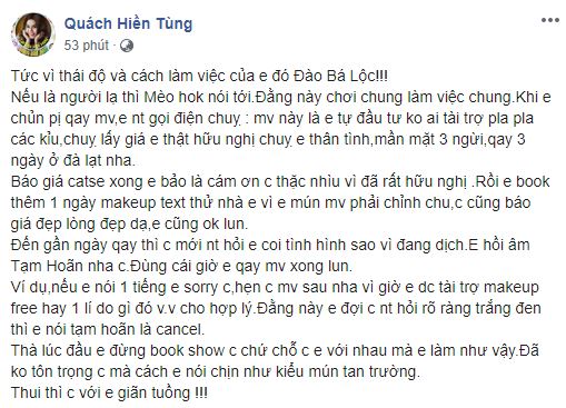 Biến mới showbiz: Đào Bá Lộc bị tố &quot;lươn lẹo&quot;, thiếu chuyên nghiệp khi làm việc khi bị &quot;bóc phốt&quot; còn trả lời ngang ngược? - Ảnh 1.