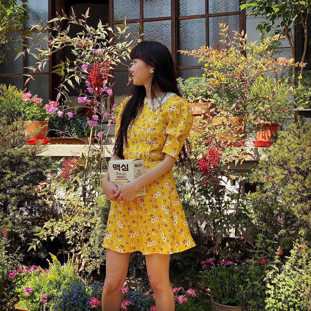 Váy đầm suông họa tiết đẹp nhất hiện nay của sao hàn  KienThucMoiNgay