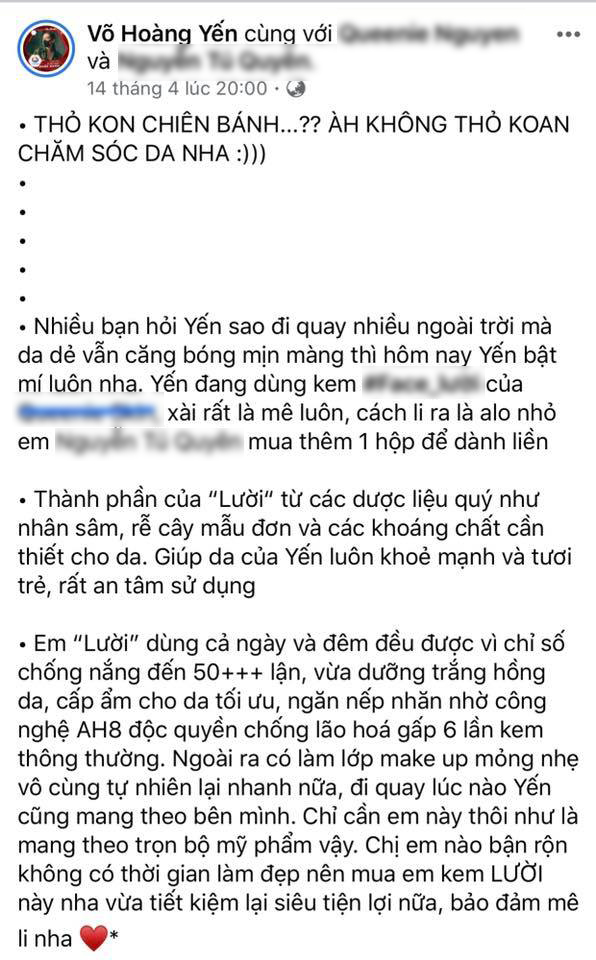 Biến mới showbiz: Võ Hoàng Yến nói gì khi bị tố quảng cáo cho &quot;kem trộn&quot; kém chất lượng, cư dân mạng đồng loạt đòi tẩy chay?  - Ảnh 1.