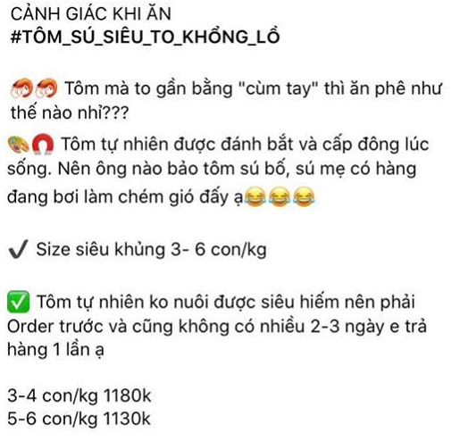 Tôm sú khổng lồ kích cỡ ngang cổ tay, giá hơn triệu đồng/kg nhưng vẫn 