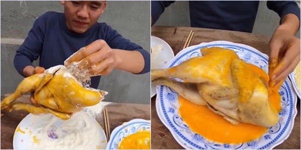 Bà Tân Vlog dùng tay trần "sờ mó" đồ ăn "khổng lồ" khiến người nhìn lập tức phản ứng vì thấy ghê - Ảnh 5. Bà Tân Vlog dùng tay trần "sờ mó" đồ ăn "khổng lồ" khiến người nhìn lập tức phản ứng vì thấy ghê - Ảnh 5.