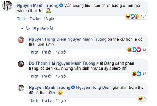 Xem Hồng Đăng - Hồng Diễm diễn cảnh có thai, Mạnh Trường thắc mắc một câu cực chí lý khiến ai cũng buồn cười - Ảnh 3.