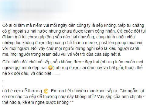 Khoe sếp giữa hàng tá câu chuyện nói xấu sếp trên MXH, nàng công sở nhận được phản ứng bất ngờ từ dân mạng - Ảnh 2.