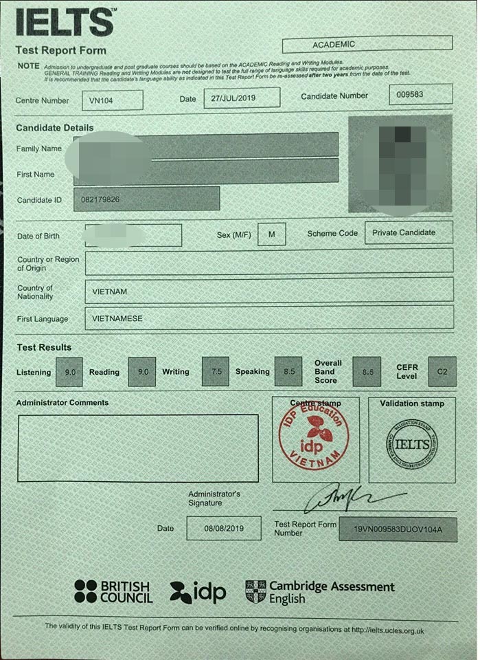 Thầy giáo IELTS ở Thái Nguyên bị tố fake điểm IELTS từ 6.0 thành 8.5, thợ photoshop không có tâm nên điền nhầm giới tính thành nữ? - Ảnh 2.