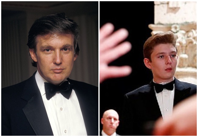 Một loạt khoảnh khắc cho thấy Barron Trump giống cha như 2 giọt nước, thừa hưởng nhan sắc cực phẩm thời trẻ của Tổng thống Mỹ - Ảnh 4.