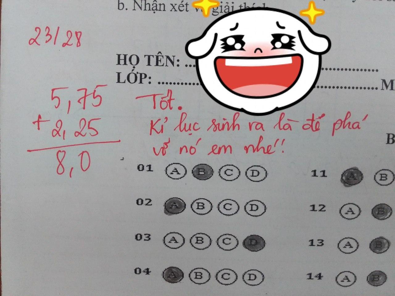 Cô giáo quá bận và nhờ người chấm bài giúp, học sinh ai nấy hú hét vì lời phê ngọt lịm tim nhưng tò mò nhất là cách chấm điểm - Ảnh 4. Cô giáo quá bận và nhờ người chấm bài giúp, học sinh ai nấy hú hét vì lời phê ngọt lịm tim nhưng tò mò nhất là cách chấm điểm - Ảnh 4.